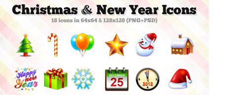 PSD New Year Icons