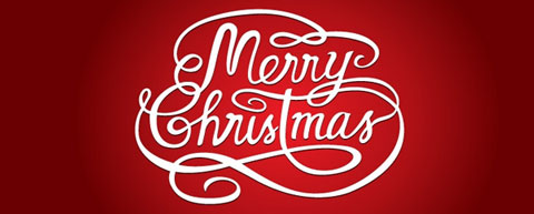Artistic Merry Christmas Text