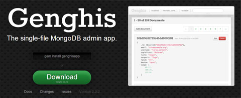 Genghis MongoDB Admin