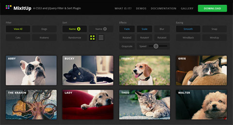 jQuery Filtering Plugin - MixItUp