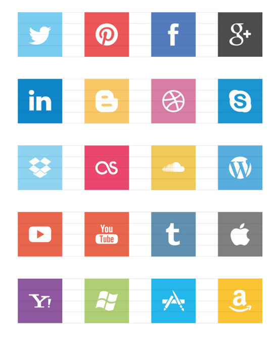 FREE Flat Social Icons EPS by Jorge Calvo García