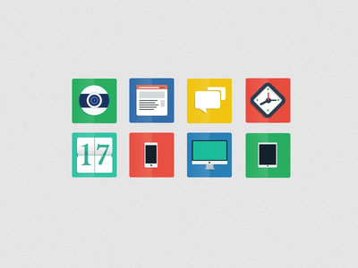 Freebie PSD – Flat Icons by Alberto