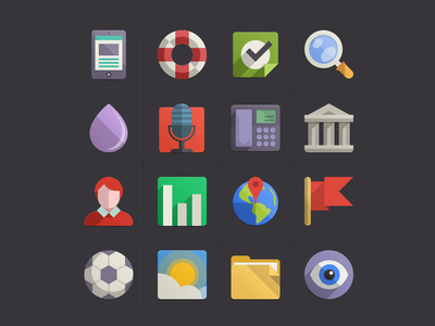 Flat Design Icons Set Vol4 by Pixeden