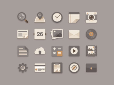 Flat Icons Brownie Theme by Sunbzy