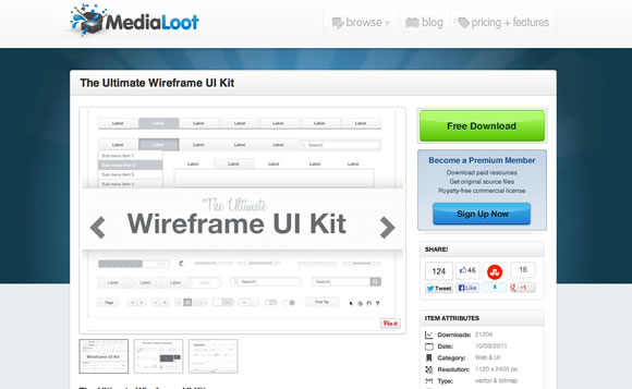 The Ultimate Wireframe UI Kit