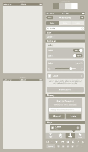 How To Wireframe An iPhone App In Sketch