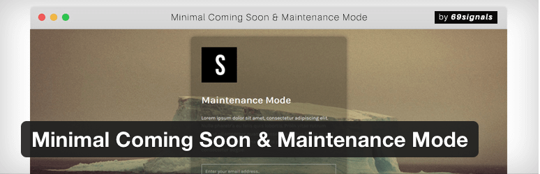 WordPress Minimal Coming Soon and Maintenance Mode