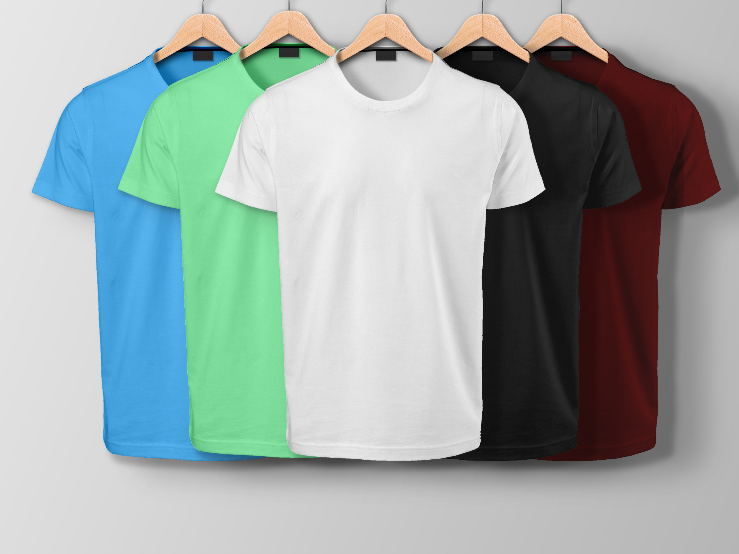 three colours shirts