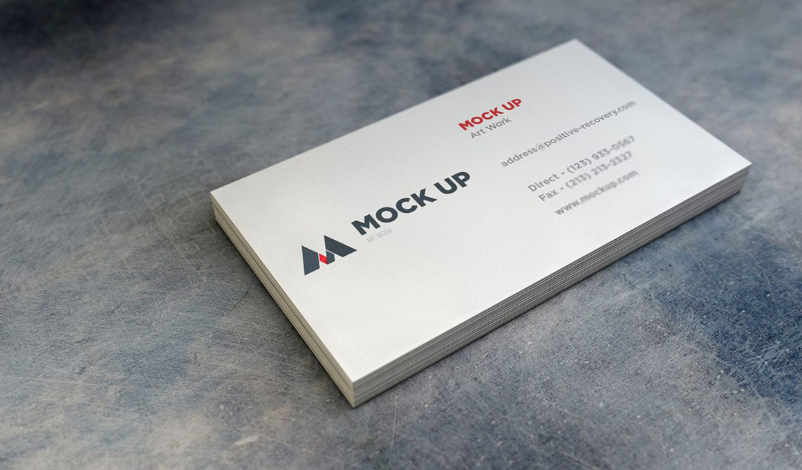 Download Free PSD Realistic Stack Business Card Mockup - Master Script